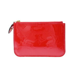 Louis Vuitton Monogram Vernis Patent Pochette Cerise Red Wallet